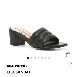 Hush Puppies Leila Sandal 10 black block heel slide